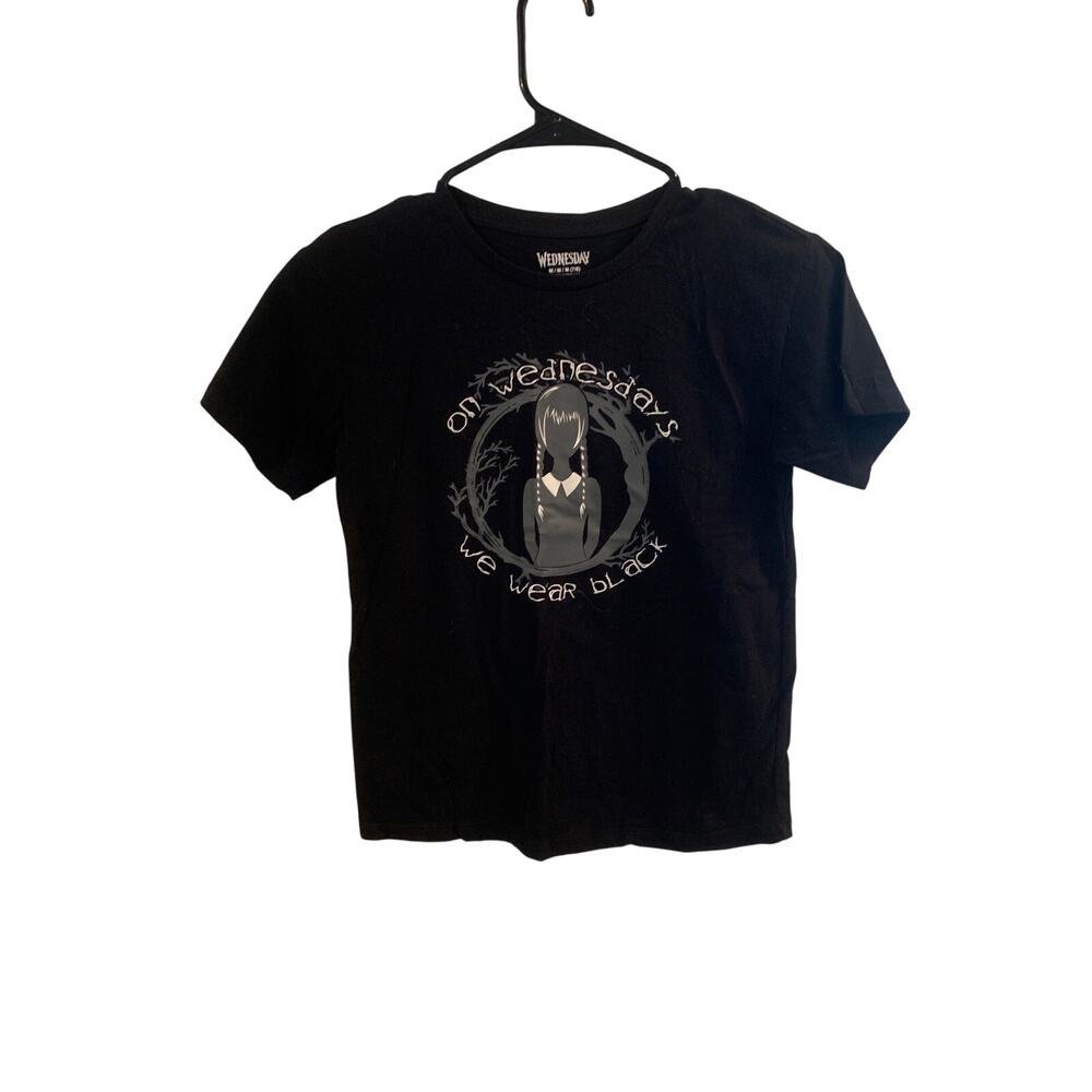 Wednesday Addams Tee Graphic Novelty Print Kids SZ  M